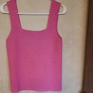 New With Out Tags Pink Sleeveless Knit Ribbed Top